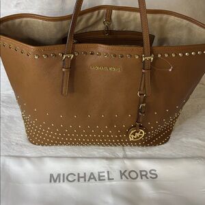 Michael by Michael Kors Tan Studded Tote